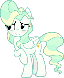 Size: 4925x6000 | Tagged: safe, artist:slb94, character:vapor trail, species:pegasus, species:pony, episode:top bolt, g4, my little pony: friendship is magic, absurd resolution, blushing, cute, female, mare, raised hoof, simple background, solo, transparent background, vaporbetes, vector