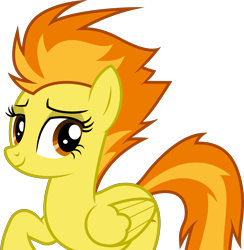 Size: 4882x5000 | Tagged: safe, artist:dashiesparkle, character:spitfire, episode:top bolt, g4, my little pony: friendship is magic, absurd resolution, cute, female, raised hoof, simple background, smiling, solo, transparent background, vector
