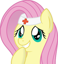 Size: 5492x6000 | Tagged: safe, artist:slb94, artist:solar-slash, character:fluttershy, absurd resolution, cute, doctor fluttershy, female, medic, nervous, shy, shyabetes, simple background, solo, transparent background, vector