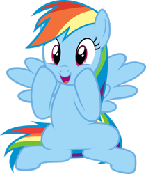 Size: 818x976 | Tagged: safe, artist:slb94, edit, character:rainbow dash, species:pegasus, species:pony, cute, cutie, dashabetes, female, fixed vector, mare, simple background, solo, transparent background, vector