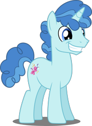 Size: 3651x5000 | Tagged: safe, artist:dashiesparkle, character:party favor, absurd resolution, cute, favorbetes, grin, happy, male, simple background, smiling, solo, transparent background, vector