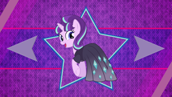 Size: 3840x2160 | Tagged: safe, artist:chrzanek97, artist:laszlvfx, edit, character:starlight glimmer, species:pony, clothing, dress, female, high res, smiling, solo, wallpaper, wallpaper edit
