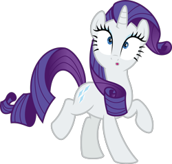 Size: 6687x6400 | Tagged: safe, artist:parclytaxel, derpibooru original, character:rarity, species:pony, species:unicorn, episode:made in manehattan, g4, my little pony: friendship is magic, .svg available, :o, absurd resolution, booty call, female, glowing cutie mark, mare, open mouth, raised hoof, raised leg, simple background, solo, transparent background, vector, wide eyes