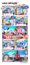 Size: 1100x2392 | Tagged: safe, artist:pixelkitties, character:cloudchaser, character:gummy, character:pinkie pie, character:princess cadance, character:shining armor, character:trixie, character:twilight sparkle, character:twilight velvet, species:alicorn, species:earth pony, species:pegasus, species:pony, species:unicorn, ship:twixie, alcohol, anarchy, cake, clothing, comic, crying, dead space, dress, female, food, hat, lesbian, male, mare, marker (dead space), marriage, ocular gushers, pabst blue ribbon, present, punk, punkie pie, royal guard, sex pistols, shipping, stallion, umbrella hat, wedding, wedding dress, whiskey