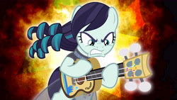Size: 8000x4500 | Tagged: safe, artist:jhayarr23, character:coloratura, species:earth pony, species:pony, episode:honest apple, g4, my little pony: friendship is magic, absurd resolution, clothing, female, gritted teeth, guitar, guitarity, solo