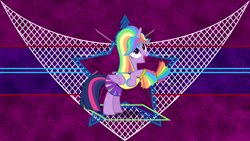 Size: 1920x1080 | Tagged: safe, artist:dashiesparkle edit, artist:laszlvfx, edit, character:twilight sparkle, character:twilight sparkle (alicorn), species:alicorn, species:pony, episode:rainbow falls, g4, my little pony: friendship is magic, cheerleader, cheerleader sparkle, clothing, female, folded wings, mare, pom pom, rearing, skirt, smiling, solo, vector, wallpaper, wallpaper edit, wig