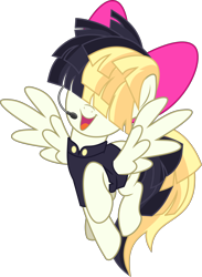 Size: 3850x5248 | Tagged: safe, artist:jhayarr23, character:songbird serenade, species:pegasus, species:pony, my little pony: the movie (2017), absurd resolution, cute, female, headset, headworn microphone, mare, show accurate, sia (singer), simple background, singing, solo, songbetes, spread wings, transparent background, vector, wings
