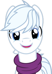 Size: 3539x5000 | Tagged: safe, artist:dashiesparkle, character:double diamond, species:earth pony, species:pony, absurd resolution, clothing, cute, double dawwmond, happy, high res, looking at you, male, scarf, simple background, smiling, solo, stallion, transparent background, vector