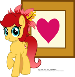 Size: 4898x4984 | Tagged: safe, artist:jhayarr23, part of a set, oc, oc only, oc:rosa blossomheart, species:earth pony, species:pony, nation ponies, absurd resolution, cute, female, flower, flower in hair, looking at you, malaysia, mare, mascot, ponified, project seaponycon, raised hoof, simple background, smiling, solo, transparent background