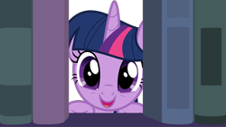 Size: 6000x3378 | Tagged: safe, artist:dashiesparkle, character:twilight sparkle, character:twilight sparkle (alicorn), species:alicorn, species:pony, episode:amending fences, g4, my little pony: friendship is magic, book, cute, female, happy, high res, mare, peekaboo, smiling, solo, twiabetes, vector