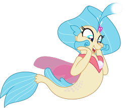 Size: 4000x3426 | Tagged: safe, artist:dashiesparkle, character:princess skystar, species:seapony (g4), g4, my little pony: the movie (2017), cute, female, happy, high res, show accurate, simple background, skyabetes, solo, squishy cheeks, transparent background, vector