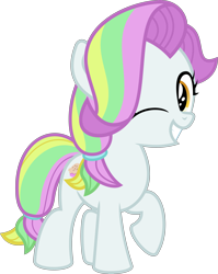Size: 4001x5016 | Tagged: safe, artist:jhayarr23, character:coconut cream, species:pony, episode:fame and misfortune, g4, my little pony: friendship is magic, absurd resolution, female, one eye closed, simple background, solo, transparent background, vector, wink