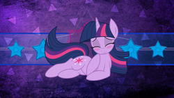 Size: 3840x2160 | Tagged: safe, artist:laszlvfx, artist:mamandil, artist:skutchi, edit, character:twilight sparkle, species:pony, species:unicorn, blushing, eyes closed, female, high res, mare, prone, solo, wallpaper, wallpaper edit