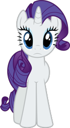 Size: 6400x11664 | Tagged: safe, artist:parclytaxel, character:rarity, species:pony, species:unicorn, episode:the one where pinkie pie knows, g4, my little pony: friendship is magic, .svg available, absurd resolution, female, frown, looking at you, mare, simple background, solo, stare, transparent background, vector