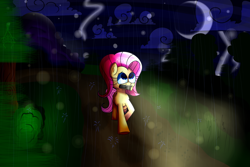 Size: 1280x853 | Tagged: safe, artist:extradan, character:fluttershy, comic, flashlight (object), forest
