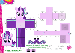 Size: 2048x1447 | Tagged: safe, artist:dashiesparkle, editor:grapefruitface, character:starlight glimmer, arts and crafts, craft, custom, female, fixed, improved, irl, merchandise, papercraft, photo, photo manipulation, portuguese, printable, solo, toy