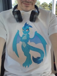 Size: 1944x2592 | Tagged: safe, artist:ambris, artist:tyler611, character:princess ember, species:dragon, species:human, episode:gauntlet of fire, g4, my little pony: friendship is magic, crossed arms, design, irl, irl human, photo, shirt design, shirt for the fearless, t shirt design