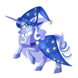 Size: 1024x1024 | Tagged: safe, artist:wubcakeva, character:star swirl the bearded, species:pony, species:unicorn, episode:shadow play, g4, my little pony: friendship is magic, beard, clothing, facial hair, hat, male, solo, stallion, wizard, wizard hat