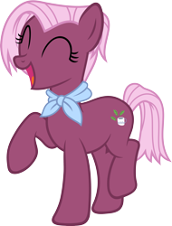 Size: 3411x4500 | Tagged: safe, artist:slb94, character:jasmine leaf, species:earth pony, species:pony, episode:discordant harmony, g4, my little pony: friendship is magic, ascot, excited, female, hooves, one hoof raised, simple background, solo, transparent background, vector