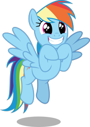 Size: 3544x5000 | Tagged: safe, artist:dashiesparkle, character:rainbow dash, species:pegasus, species:pony, episode:stranger than fanfiction, .svg available, cute, dashabetes, excited, female, grin, mare, simple background, smiling, solo, transparent background, vector