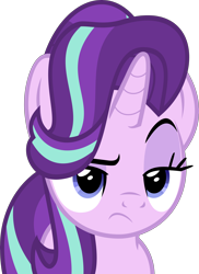 Size: 4348x5982 | Tagged: safe, artist:jhayarr23, character:starlight glimmer, species:pony, species:unicorn, episode:shadow play, g4, my little pony: friendship is magic, absurd resolution, female, raised eyebrow, reaction image, simple background, solo, starlight is not amused, transparent background, unamused, vector