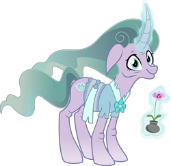 Size: 4983x4818 | Tagged: safe, artist:jhayarr23, character:mistmane, species:pony, species:unicorn, episode:shadow play, g4, my little pony: friendship is magic, absurd resolution, curved horn, female, mare, mistmane's flower, old, simple background, solo, transparent background, vector