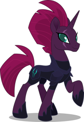 Size: 3418x5000 | Tagged: safe, artist:dashiesparkle, character:tempest shadow, species:pony, species:unicorn, my little pony: the movie (2017), armor, beautiful, cute, eye scar, female, good end, happy, looking at you, majestic, mare, movie accurate, one hoof raised, pretty pretty tempest, raised hoof, scar, simple background, smiling, solo, tempest gets her horn back, tempest now has a true horn, tempestbetes, transparent background, vector