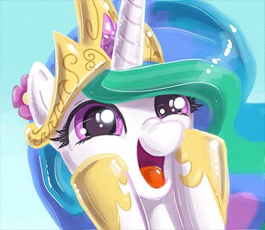 Size: 374x324 | Tagged: safe, artist:kp-shadowsquirrel, character:princess celestia, species:pony, animated, cute, cutelestia, dashface, eye shimmer, female, mare, open mouth, pretty princess, smiling, so awesome, solo, squishy, squishy cheeks, weapons-grade cute, xx-cake