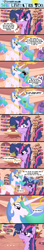 Size: 528x3000 | Tagged: safe, artist:jamescorck, character:princess celestia, character:twilight sparkle, species:alicorn, species:pony, species:unicorn, episode:lesson zero, g4, my little pony: friendship is magic, cocktail, comic, duo, duo female, female, golden oaks library, mare, messy mane, parody, street fighter: the movie, trollestia, twilight snapple