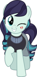 Size: 4882x10135 | Tagged: safe, artist:jhayarr23, character:coloratura, species:earth pony, species:pony, absurd resolution, clothing, cute, female, hoofsies, mare, one eye closed, rara, rarabetes, simple background, solo, transparent background, vector, wink