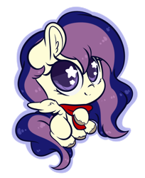 Size: 1280x1569 | Tagged: safe, artist:wickedsilly, oc, oc only, oc:lilith kamaria, species:pegasus, species:pony, chibi, clothing, cute, giant head, hnnng, scarf, simple background, transparent background, unshorn fetlocks, wingding eyes
