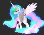 Size: 150x120 | Tagged: safe, artist:kp-shadowsquirrel, character:princess celestia, 3d, 3d model, animated, circle, female, picture for breezies, solo