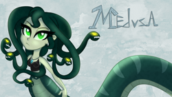 Size: 1280x720 | Tagged: safe, artist:wubcakeva, my little pony:equestria girls, clothing, equestria girls-ified, female, gorgon, medusa, solo
