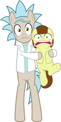 Size: 5615x11144 | Tagged: safe, artist:jhayarr23, character:pony morty, character:pony rick, species:earth pony, species:pony, episode:grannies gone wild, g4, my little pony: friendship is magic, absurd resolution, background pony, clothing, colt, male, morty smith, ponified, rick and morty, rick sanchez, simple background, stallion, transparent background, vector