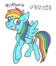 Size: 634x745 | Tagged: safe, artist:cmara, character:rainbow dash, female, solo, traditional art