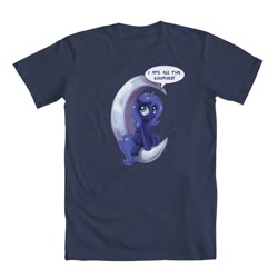 Size: 1000x1000 | Tagged: safe, artist:kp-shadowsquirrel, official, character:princess luna, species:pony, clothing, irl, merchandise, moon, photo, shirt, solo, welovefine, woona