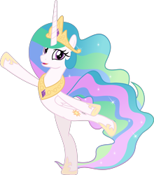 Size: 5717x6508 | Tagged: safe, artist:jhayarr23, character:princess celestia, species:alicorn, species:pony, episode:horse play, g4, my little pony: friendship is magic, absurd resolution, charades, cute, cutelestia, sillestia, silly, silly pony, simple background, transparent background, vector