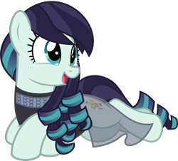 Size: 5135x4645 | Tagged: safe, artist:jhayarr23, character:coloratura, species:earth pony, species:pony, absurd resolution, clothing, cute, female, happy, lying down, rarabetes, simple background, solo, transparent background, vector