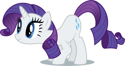 Size: 12053x6400 | Tagged: safe, artist:parclytaxel, character:rarity, .svg available, absurd resolution, crouching, female, simple background, solo, transparent background, vector