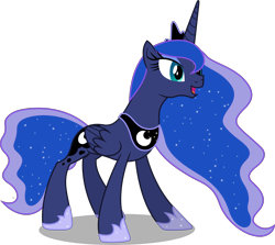 Size: 5000x4465 | Tagged: safe, artist:dashiesparkle, character:princess luna, species:alicorn, species:pony, episode:luna eclipsed, g4, my little pony: friendship is magic, .svg available, absurd resolution, ethereal mane, female, galaxy mane, mare, simple background, solo, transparent background, vector