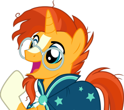 Size: 5000x4432 | Tagged: safe, artist:dashiesparkle, character:sunburst, species:pony, species:unicorn, episode:uncommon bond, g4, my little pony: friendship is magic, .svg available, absurd resolution, clothing, cute, male, simple background, solo, sunbetes, transparent background, vector