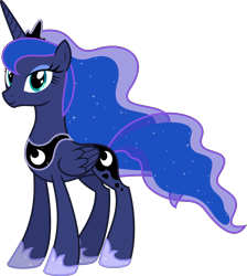Size: 6400x7136 | Tagged: safe, artist:parclytaxel, character:princess luna, species:alicorn, species:pony, .svg available, absurd resolution, female, looking at you, mare, simple background, smiling, solo, transparent background, vector