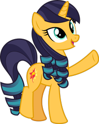 Size: 6400x7972 | Tagged: safe, artist:parclytaxel, part of a set, character:coloratura, character:sunset shimmer, species:pony, species:unicorn, .svg available, absurd resolution, female, looking up, mane swap, mare, part of a series, pointing, raised leg, simple background, smiling, solo, transparent background, vector