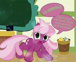 Size: 638x525 | Tagged: safe, artist:frist44, character:cheerilee, :3, ask, cheeribetes, cheerilee-s-chalkboard, classroom, cute, dialogue, dirty, messy mane, ponyville schoolhouse