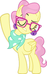 Size: 2868x4500 | Tagged: safe, artist:slb94, character:fluttershy, species:pegasus, species:pony, alternate hairstyle, female, hipstershy, raised hoof, simple background, solo, transparent background, vector