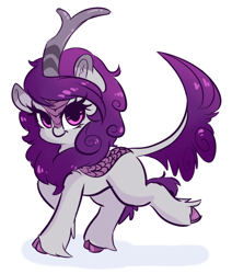 Size: 500x591 | Tagged: safe, artist:wickedsilly, oc, oc only, oc:wicked silly, ponysona, species:kirin, episode:sounds of silence, g4, my little pony: friendship is magic, cloven hooves, colored hooves, eyelashes, female, kirin-ified, looking at you, simple background, smiling, solo, species swap, white background