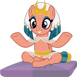 Size: 5445x5452 | Tagged: safe, artist:jhayarr23, character:somnambula, species:pony, episode:a rockhoof and a hard place, g4, my little pony: friendship is magic, absurd resolution, anatomically incorrect, clothing, cute, female, happy, lotus position, omnambula, simple background, smiling, solo, somnambetes, transparent background, vector