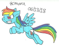 Size: 865x678 | Tagged: safe, artist:cmara, character:rainbow dash, female, solo, traditional art