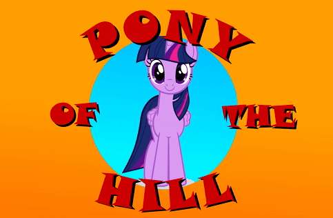 Size: 483x316 | Tagged: safe, artist:raindashesp, artist:slb94, character:twilight sparkle, character:twilight sparkle (alicorn), species:alicorn, species:pony, animated, female, good trick, king of the hill, reference, solo, spinning