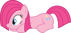 Size: 4500x2118 | Tagged: safe, artist:slb94, character:pinkamena diane pie, character:pinkie pie, cute, cuteamena, diapinkes, female, hair over one eye, happy, high res, looking at something, simple background, solo, transparent background, vector